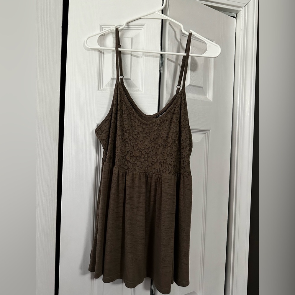 Brown Lace tank top